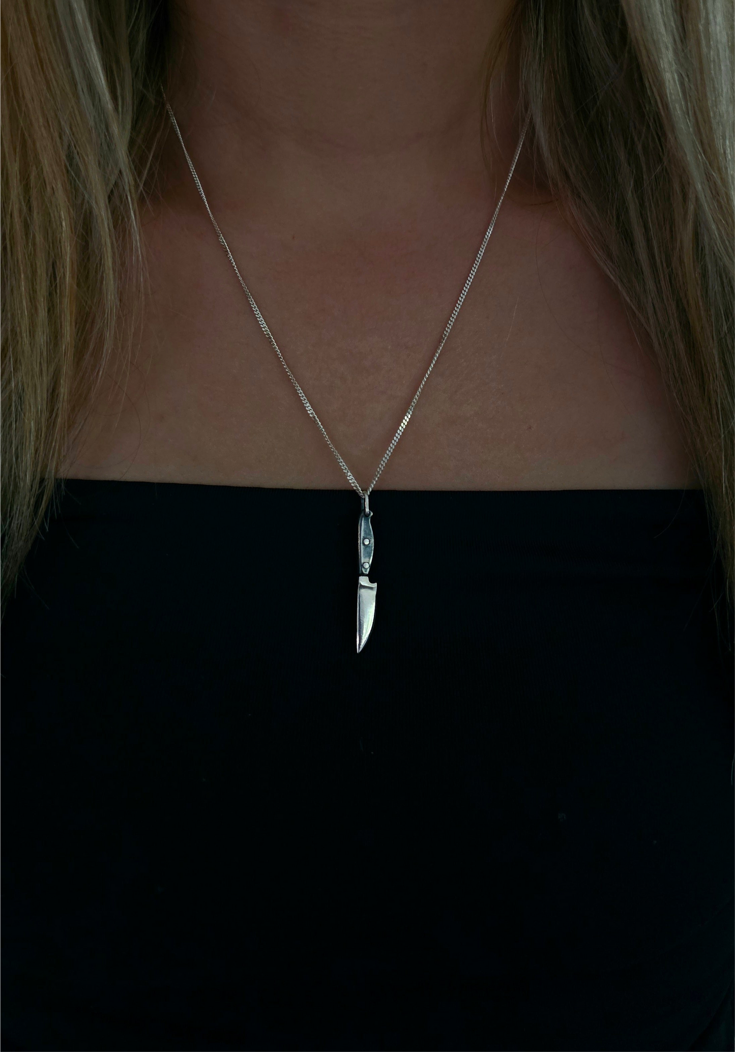 925 Sterling Silver Chef’s Knife Pendant